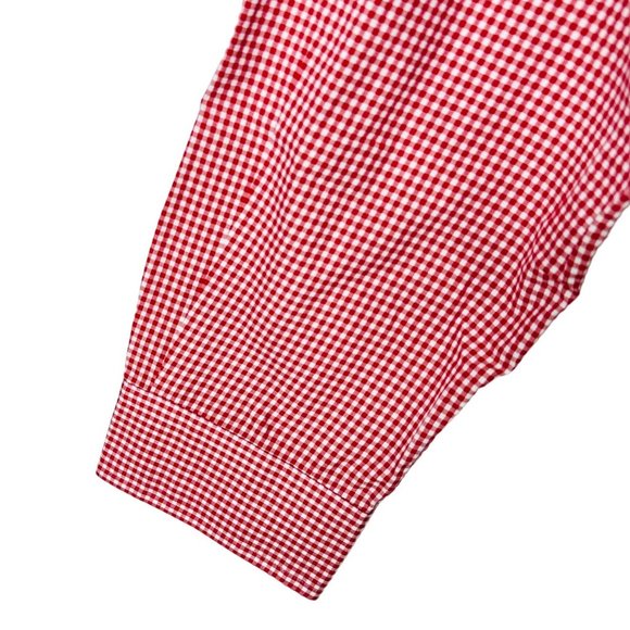 Ralph Lauren Red & White Check Cotton Button Front Shirt - XL - Picture 2 of 6